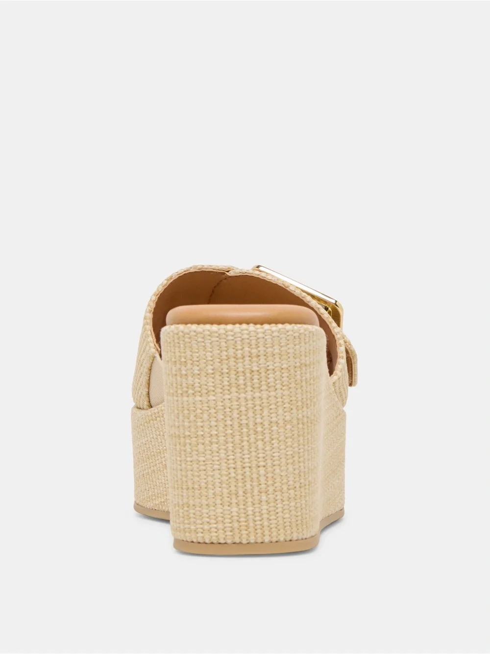DOLCE VITA JILLIAN WEDGE SANDALS LT NATURAL RAFFIA 9